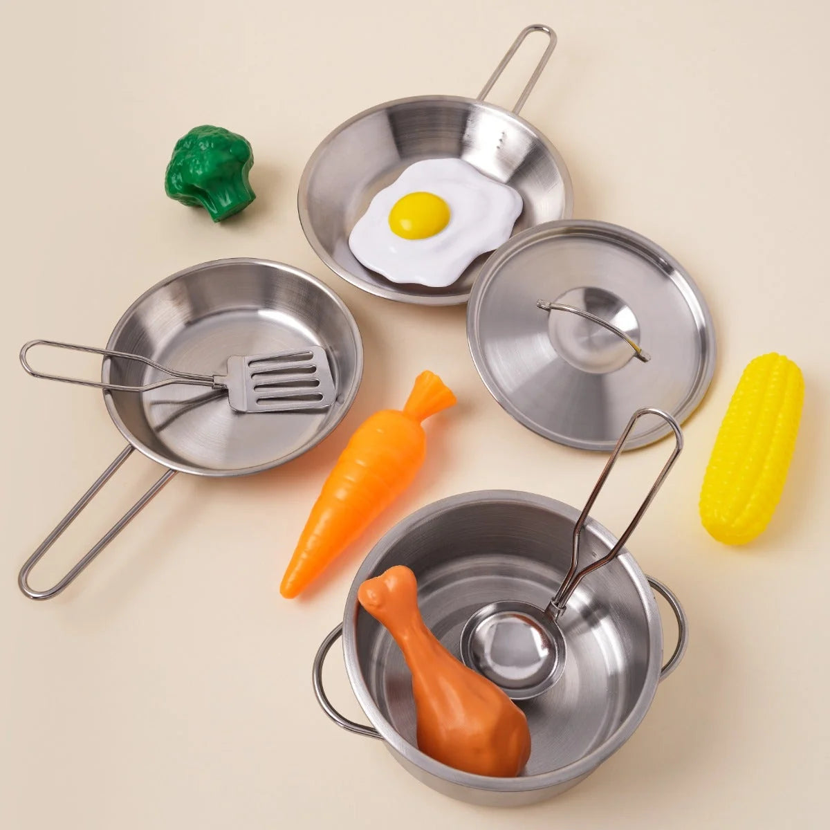 Deluxe Cookware Set with Food