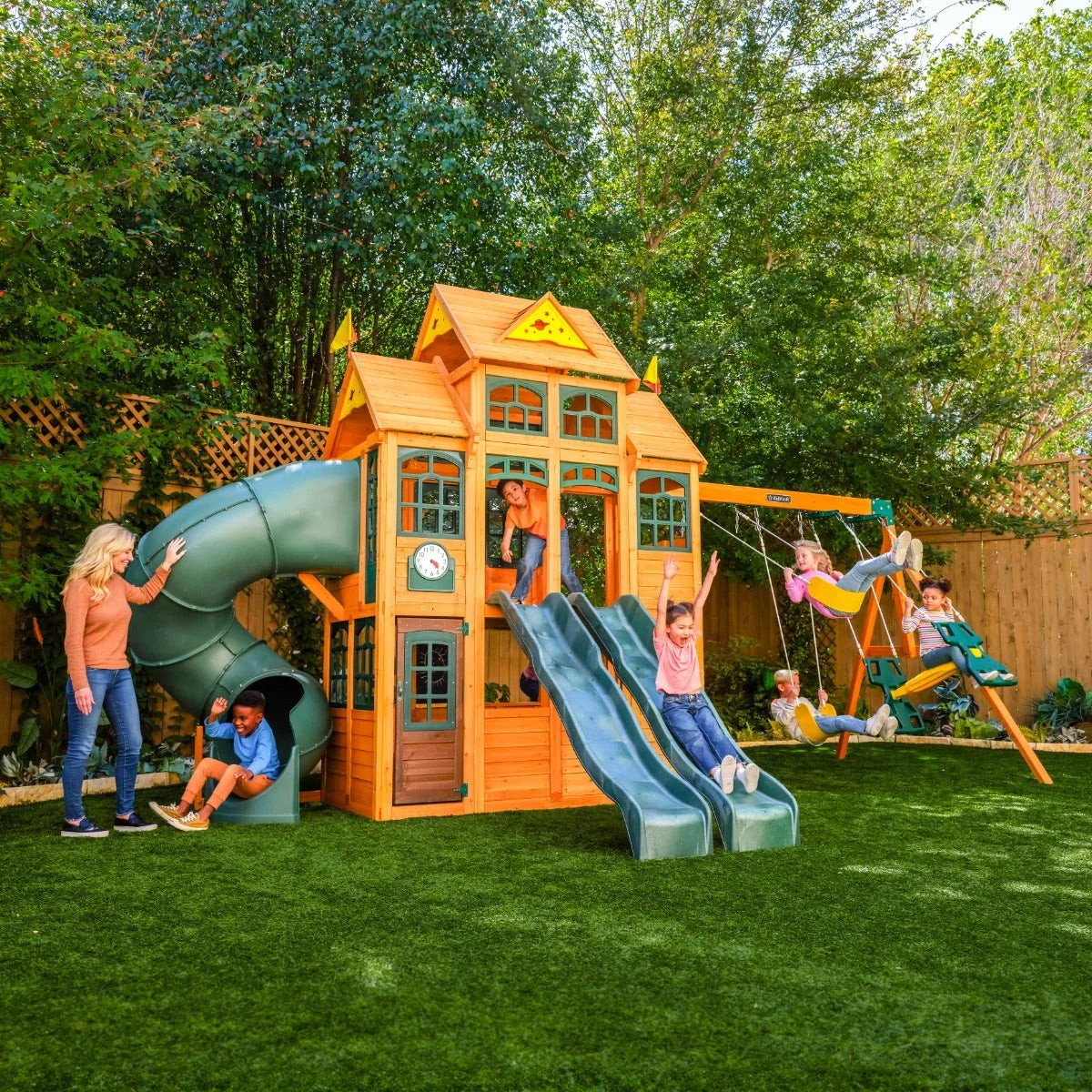 Falcon Ridge Wooden Swing Set / Playset - Installation Available (Assembly)