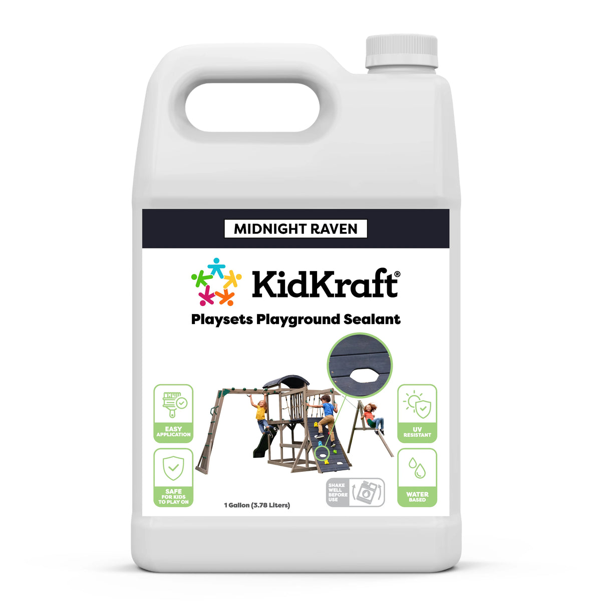 Swing Set/Playhouse Stain/Sealant – Midnight Raven (1 Gallon)