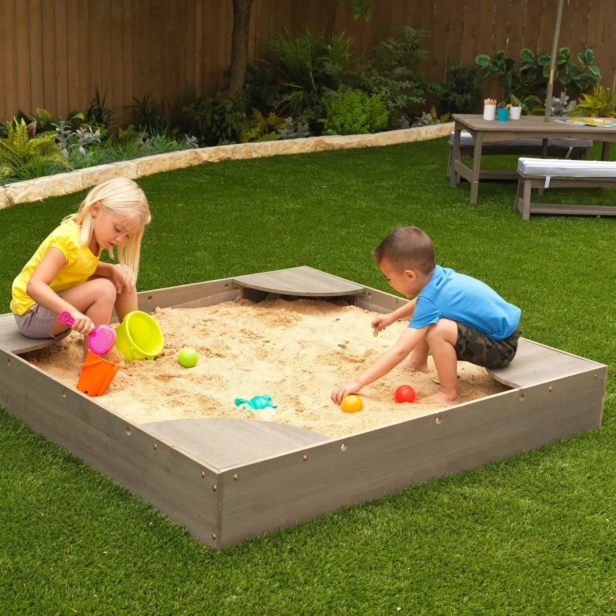 Backyard Sandbox - Gray