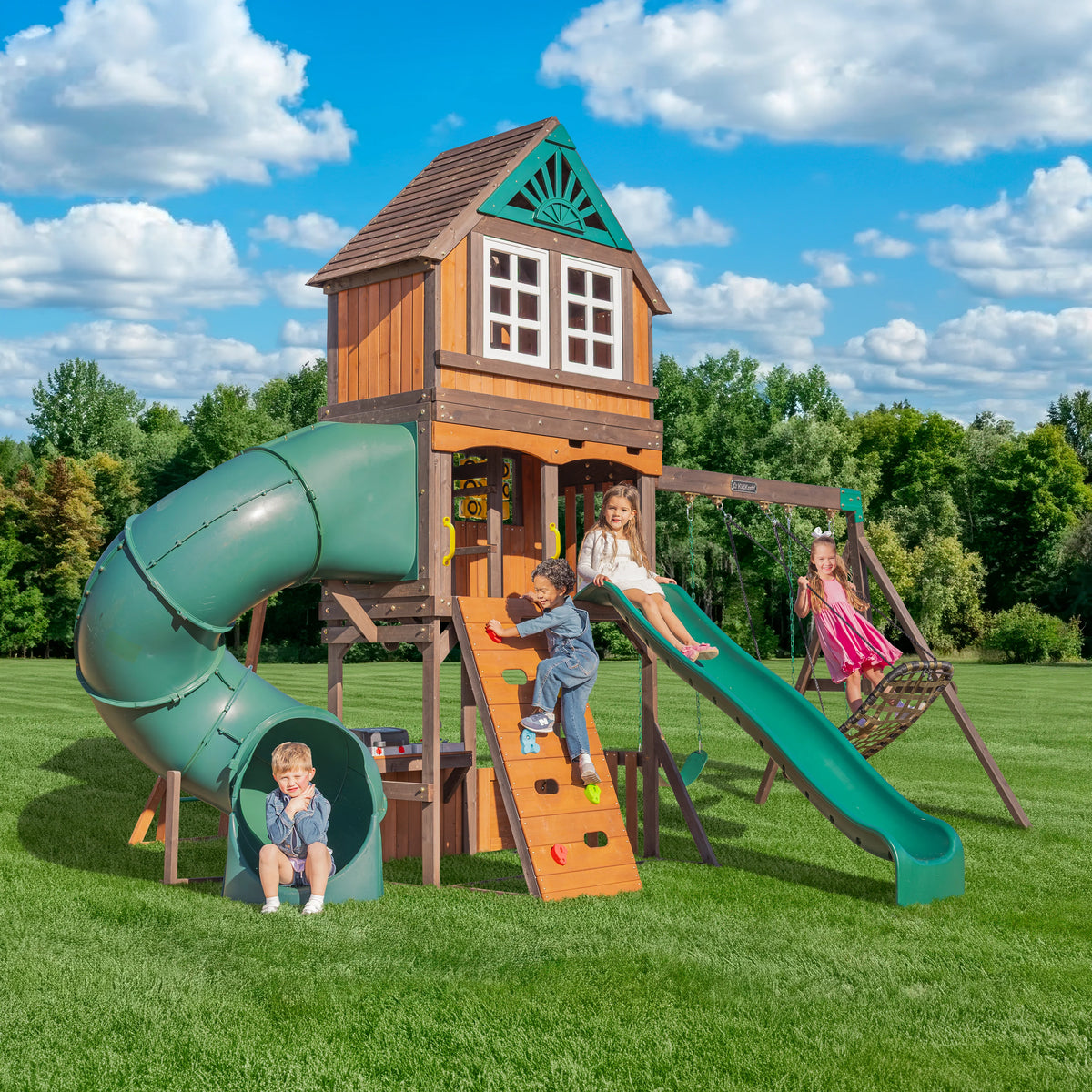 Flagstaff Fort Swing Set - Installation Available (Assembly Included)