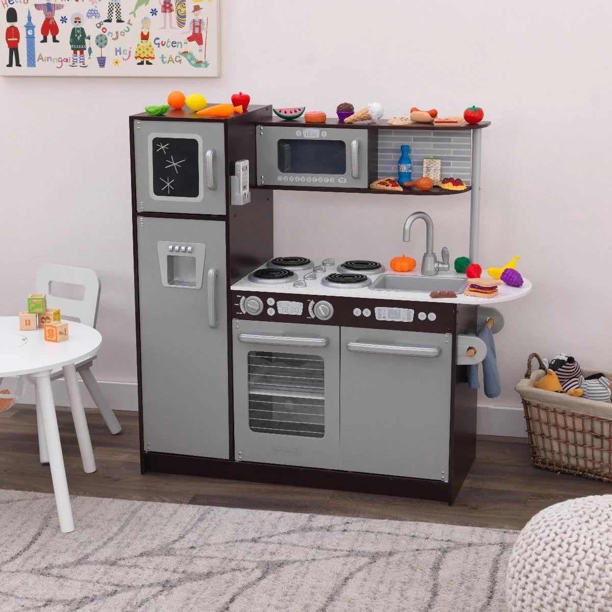 Uptown Play Kitchen with 30 Piece Play Food