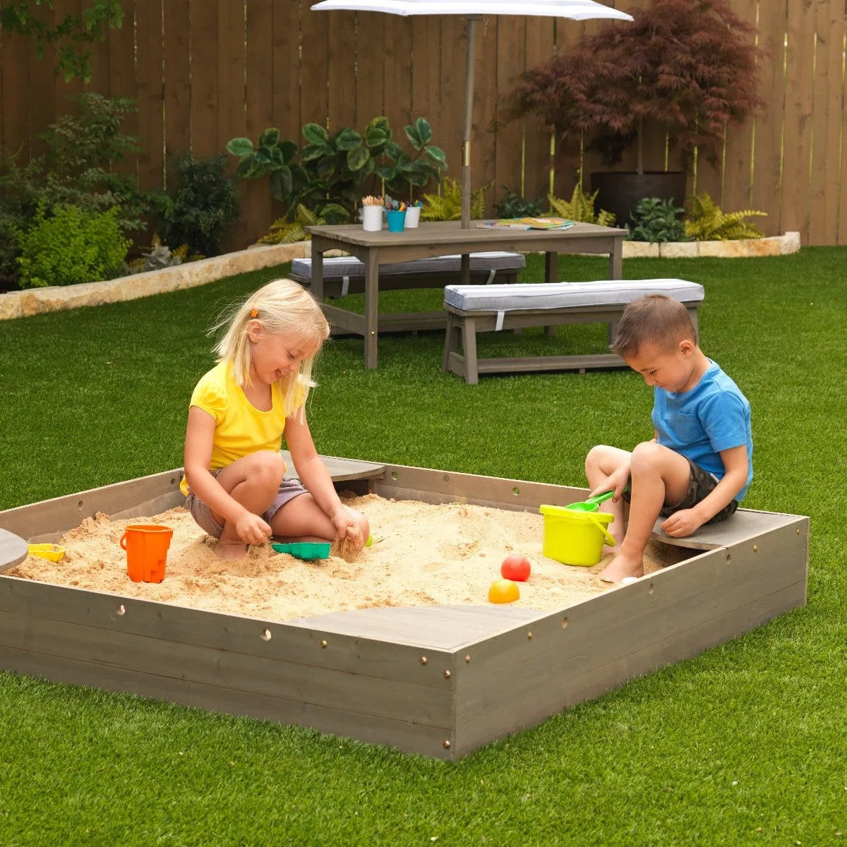 Backyard Sandbox - Gray