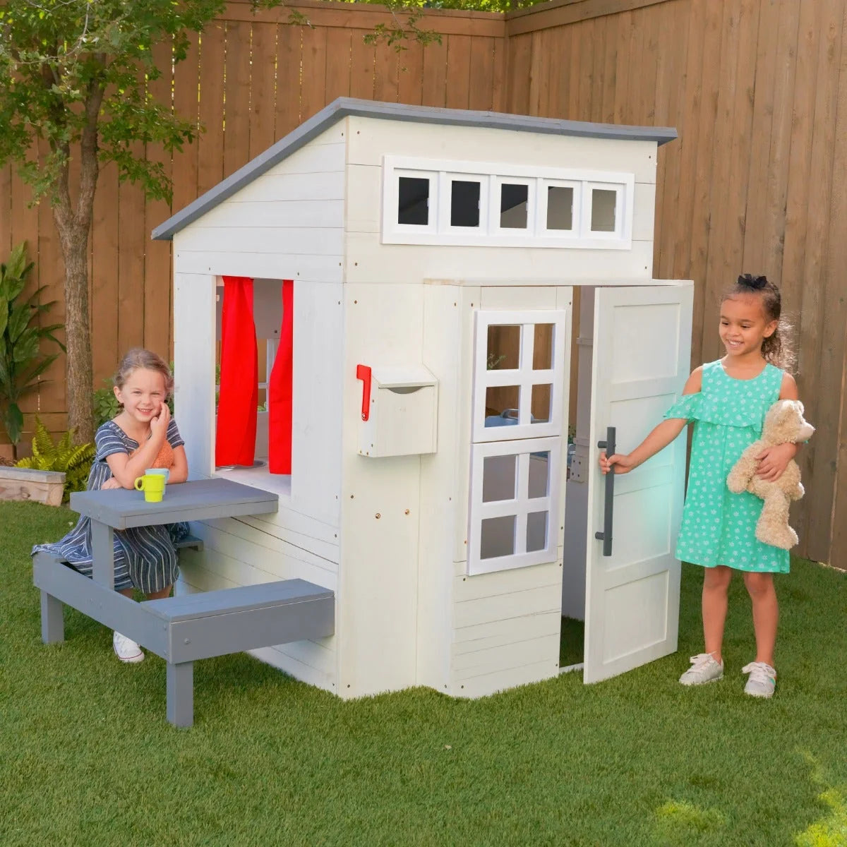 Modern Outdoor Playhouse - White