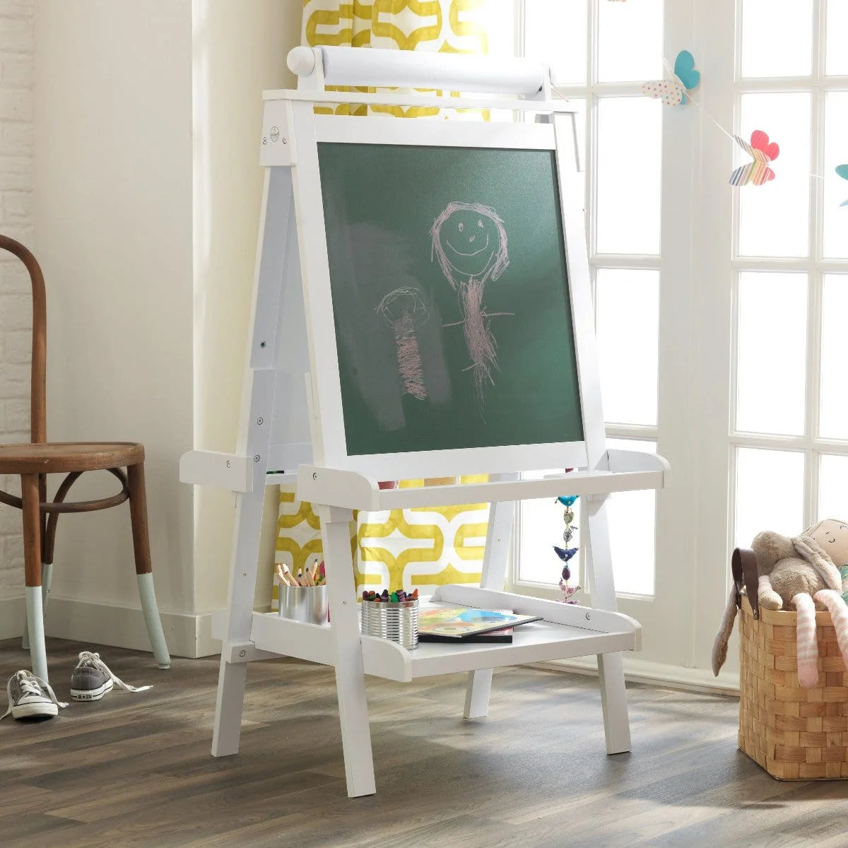 Deluxe Wooden Easel - White