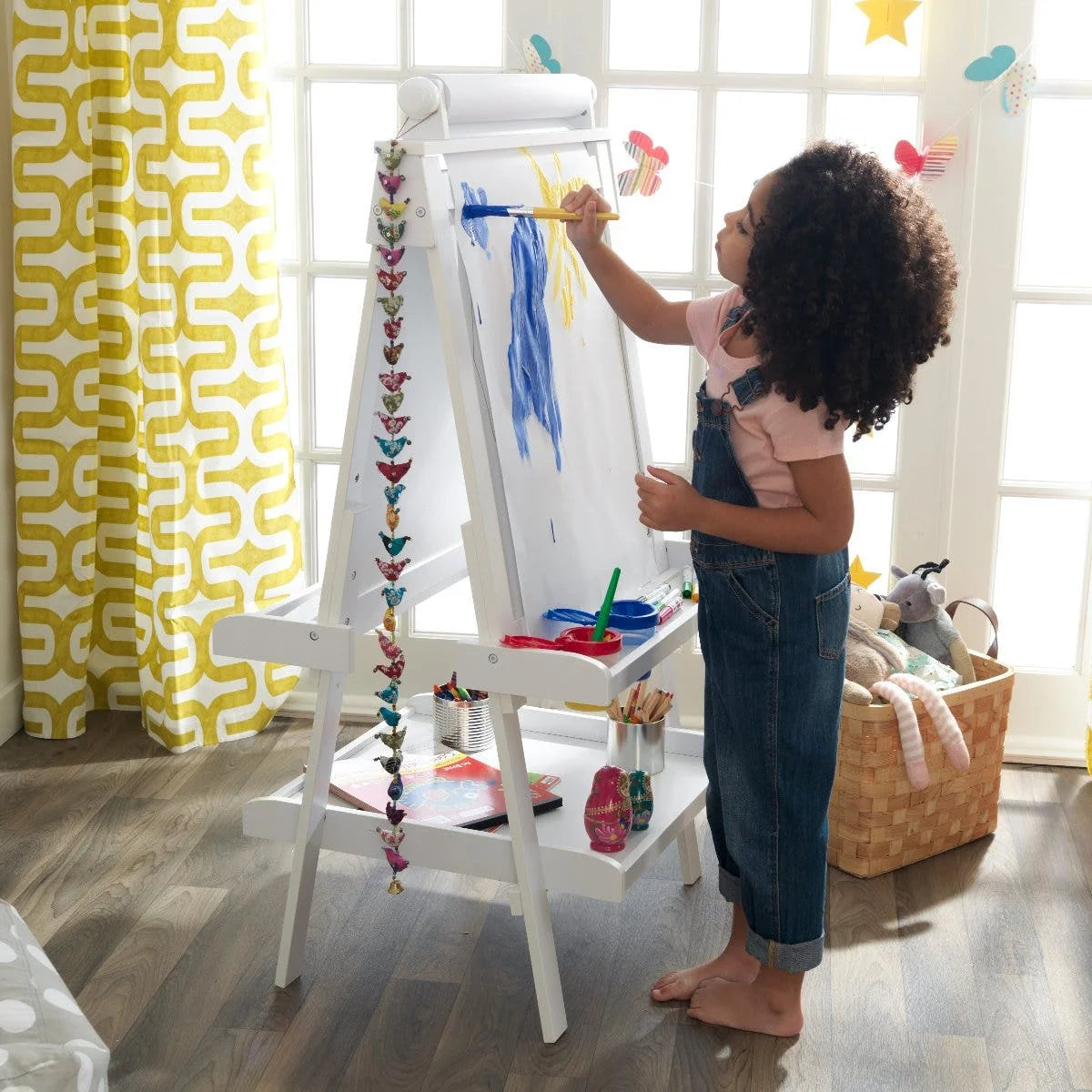 Deluxe Wooden Easel - White