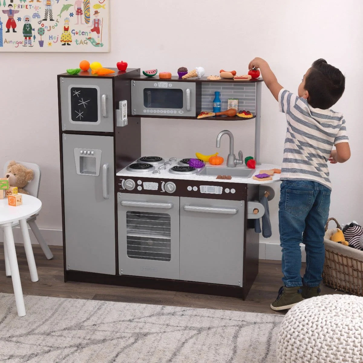 Uptown Play Kitchen with 30 Piece Play Food