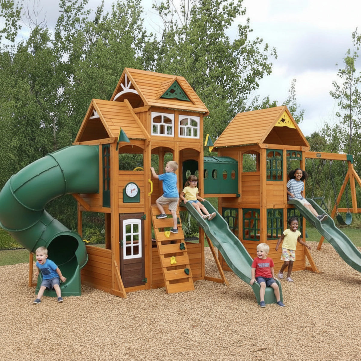 Paramount Wooden Swing Set / Playset - Installation Available