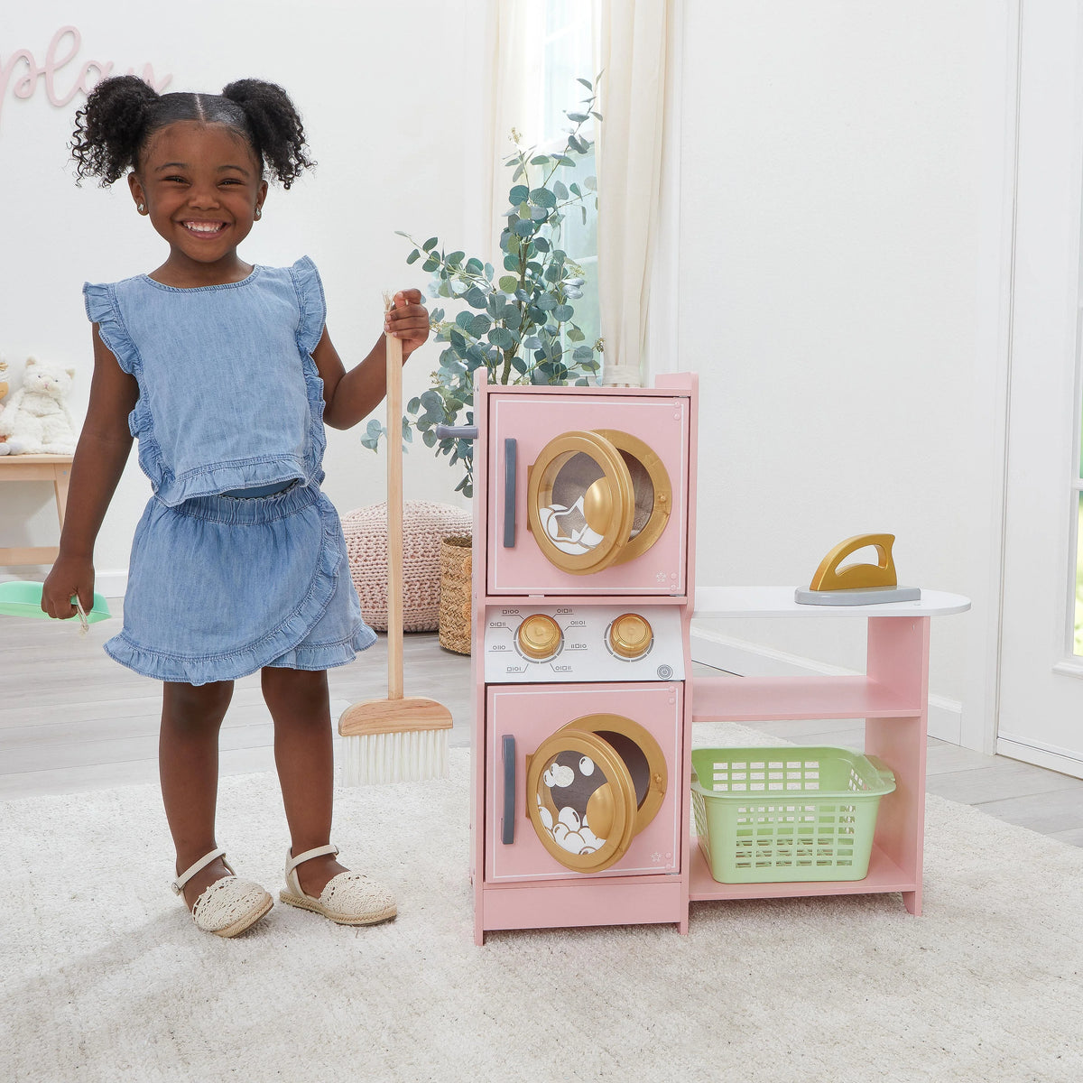 Laundry Play Set - Pink & Gold